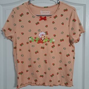 Strawberry Shortcake Hybrid Apparel Retro Style Crop Tee Size Large